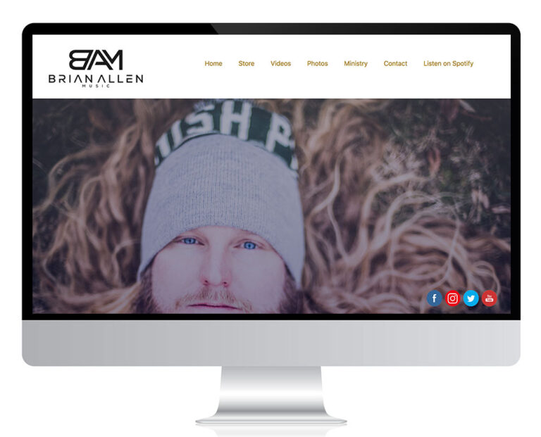 website homepage screenshot for Brian Allen Music