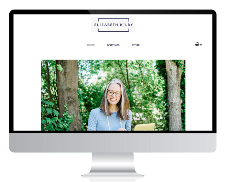 website homepage for Elizabeth Kilby