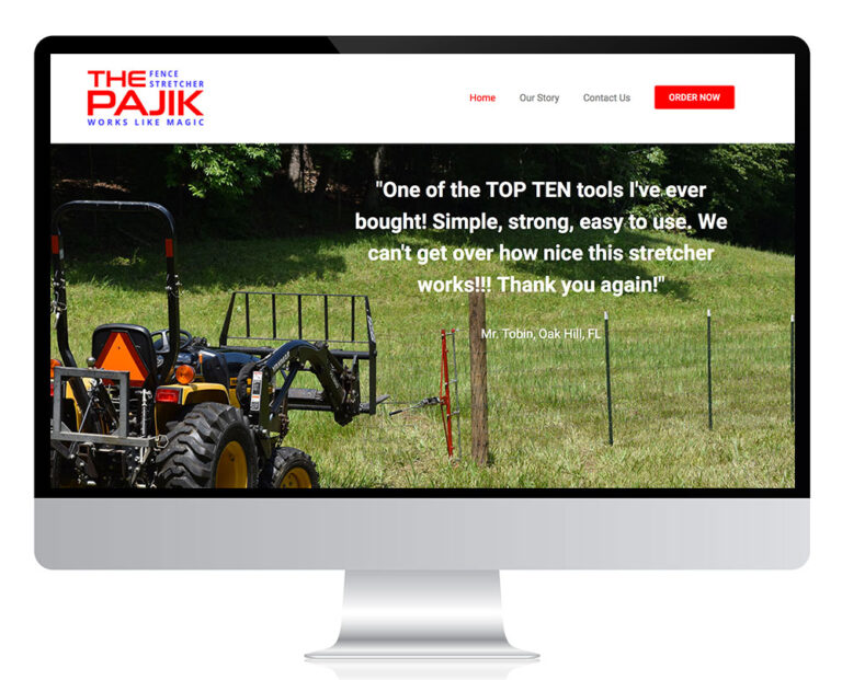 website homepage screenshot for The Pajik Fence Tools